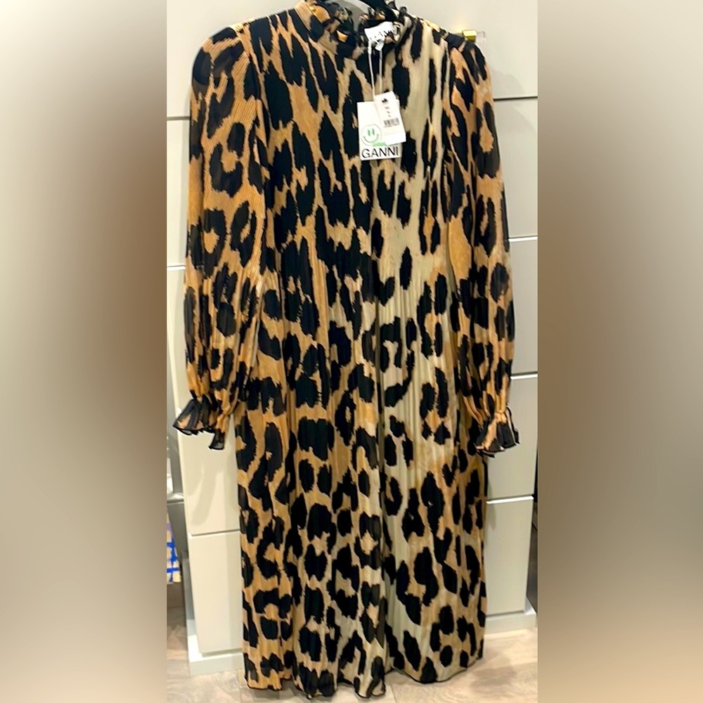 Ganni leopard maxi dress size 36